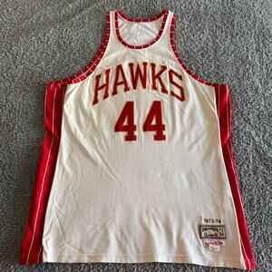 Vintage Mitchell & Ness Pete Maravich NBA 73-74 Atlanta Hawks "Pistol" Jersey 54